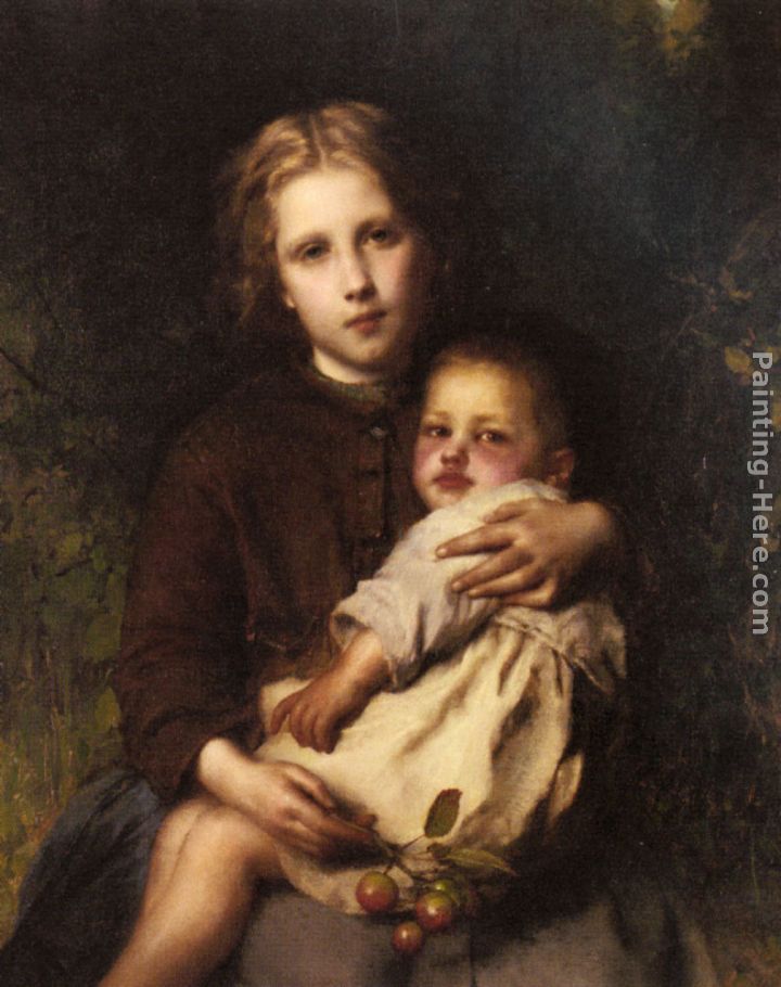 Sisterly Love painting - Etienne Adolphe Piot Sisterly Love art painting